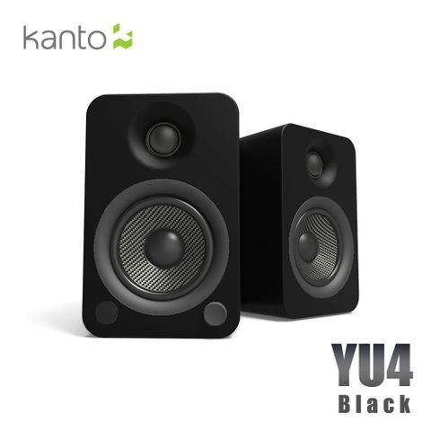 HowHear代理加拿大品牌Kanto YU4 藍牙立體聲書架喇叭-黑色啞光款