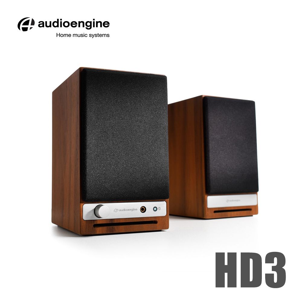 Audioengine   HD3 wireless主動式立體聲藍牙書架喇叭-胡桃木紋款