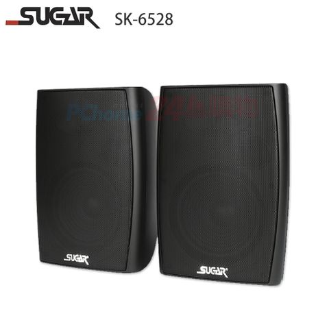 SUGAR SK-6528 6.5吋 功率60W 懸吊/壁掛/後環繞 專業型卡拉OK喇叭(黑)贈AXE SPK-200B喇叭線(25m)1梱