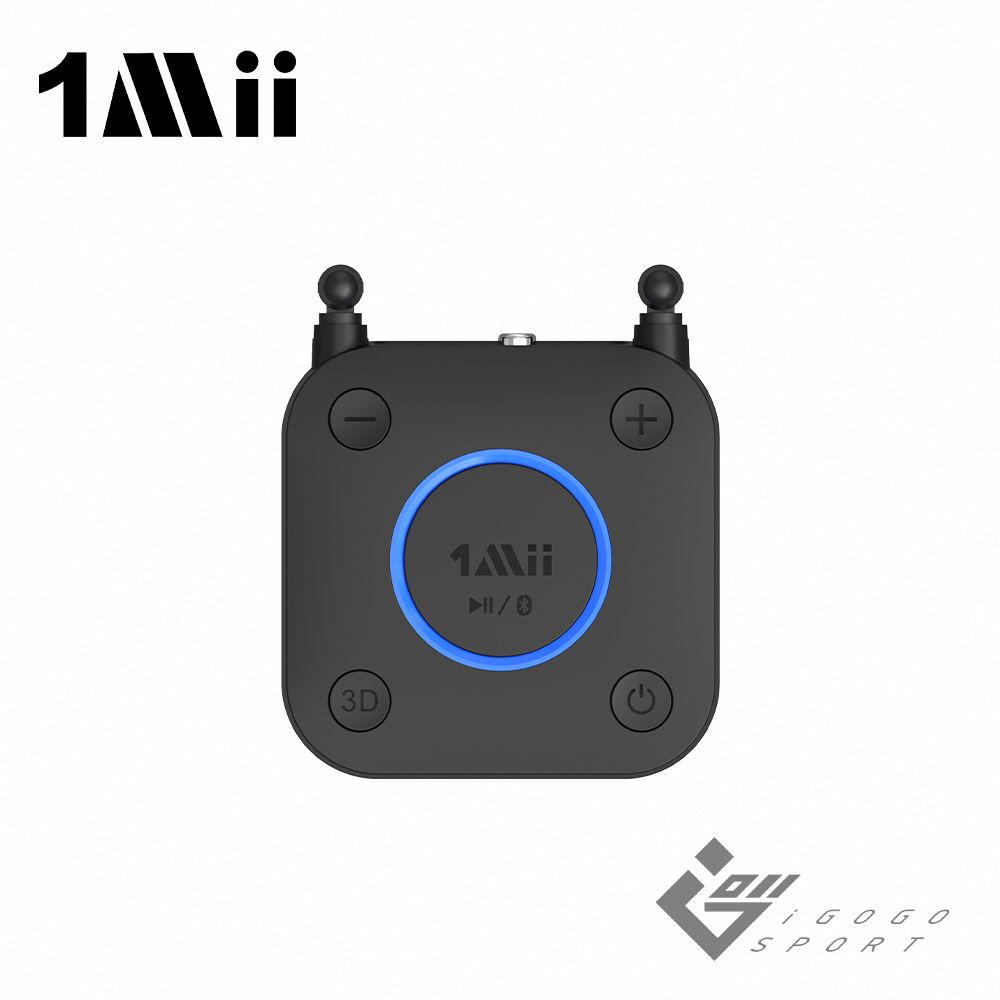 1Mii B06 Pro 長距離音訊藍牙接收器(HiFi 3D環繞音 雙天線 QCC3005  光纖/同軸/3.5mm/RCA 多點連線) 