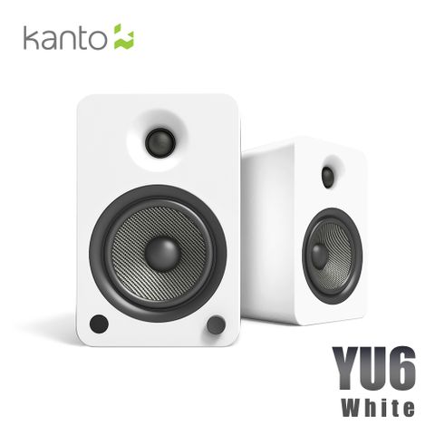 HowHear代理 加拿大品牌Kanto YU6 藍牙立體聲書架喇叭-白色啞光款