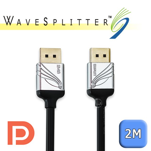  WAVESPLITTER 威世波 DisplayPort 2.1 公 to 公 傳輸線 2m (WST-CDP002)