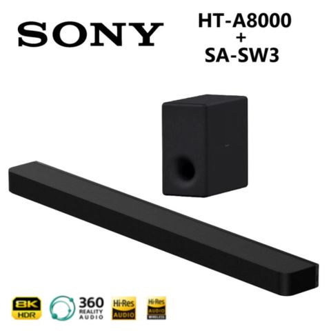 SONY 索尼 BRAVIA Theatre Bar 8 家庭劇院組(HT-A8000 + SA-SW3)