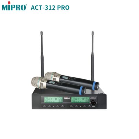 MIPRO 嘉強 ACT-312 PRO 半U雙頻道自動接收器(ACT-32H管身/MU-90)六種組合任意選購