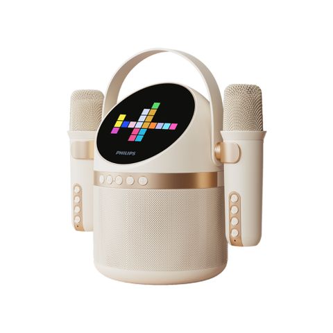 【Philips】飛利浦小福麥AI智能K歌藍牙音箱(白)-TAS2509WT