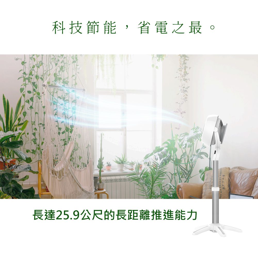 科技節能,省電之最。長達25.9公尺的長距離推進能力