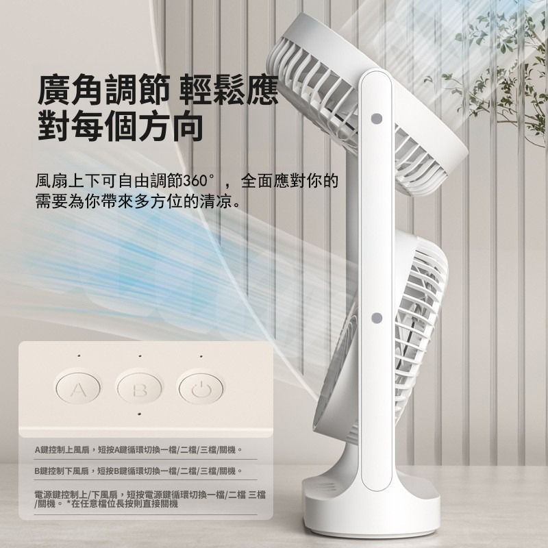 居家家 雙頭超靜音空氣循環扇 桌面風扇 電風扇 冷氣扇 冷風扇 桌扇