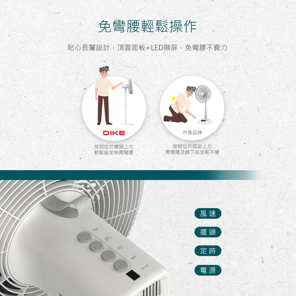 DIKE  14吋遙控擺頭DC智能變頻風扇(粉色) HLE100PK