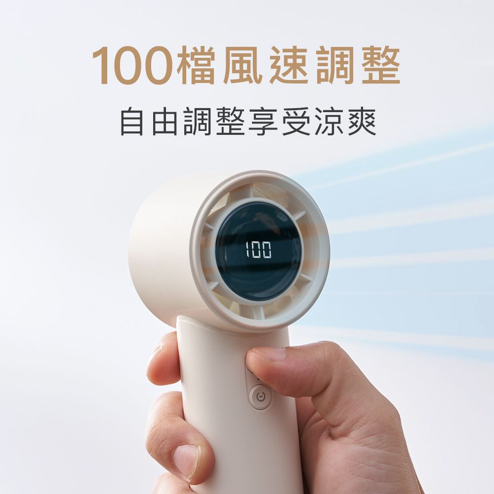 POIEMA Air 手持風扇/隨行小電扇(100檔風速/緊急充電/USB/高續航/頸掛手持/LED螢幕/SMX796Z)