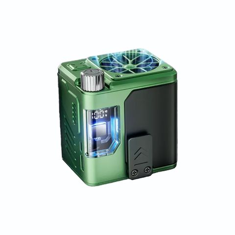 AIbaasaa-掛腰風扇 軍工綠丨5000毫安培