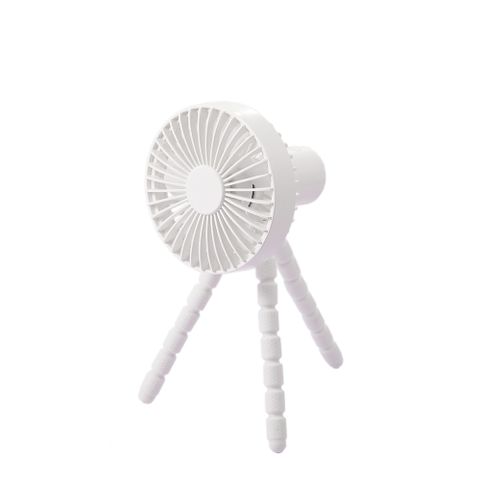 【BESTHOT】八爪魚三腳架風扇 USB隨身風扇 嬰兒車風扇 寵物 小風扇 -白色