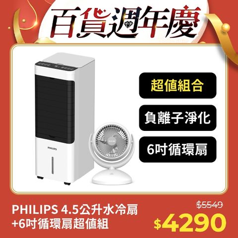 PHILIPS 飛利浦 4.5公升負離子淨化水冷扇 ACR2122C