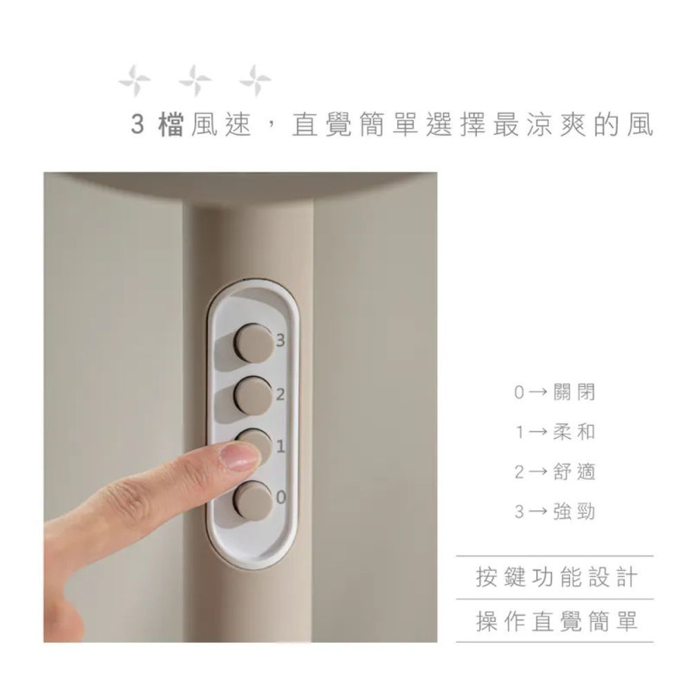 KINYO 機械式 12吋 直立 循環電風扇(ACF-1142) 奶茶色