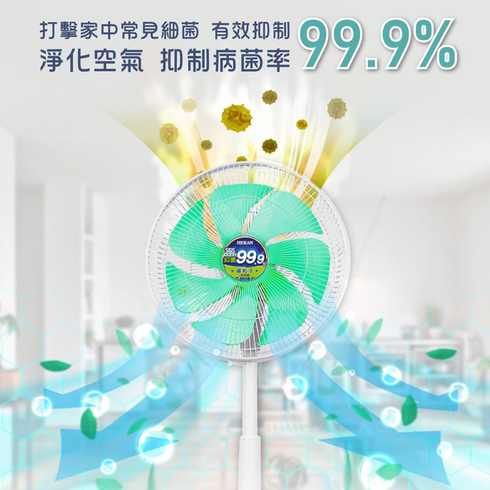 打擊家中常見細菌 有效抑制淨化空氣 抑制病菌率HERAN99.9%