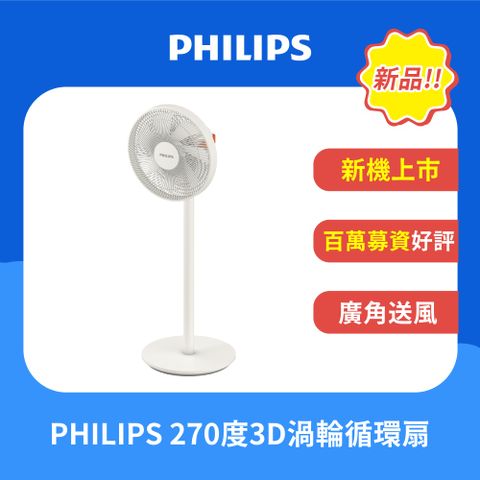 PHILIPS 飛利浦 窄邊框時尚美型風扇 ACR2142SF