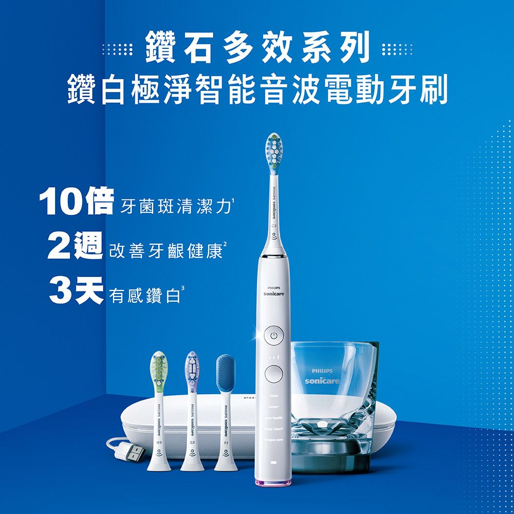 PHILIPS 飛利浦 Sonicare Smart 鑽石靚白智能音波震動牙刷HX9924/22 (典雅粉)(電動牙刷)