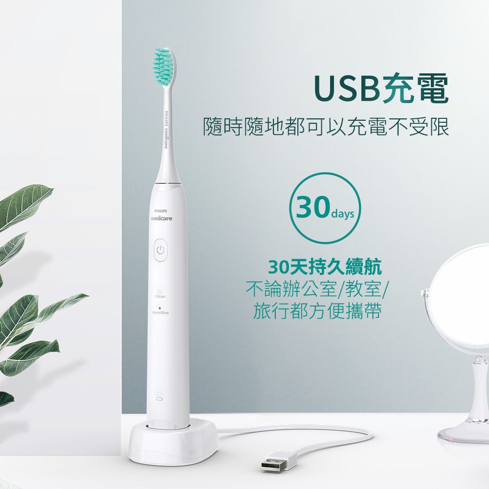 PHILIPS 飛利浦 買音波震動/電動牙刷-小羽刷 粉HX2421/04雙入組(附HX2025/02刷頭10支)(電動牙刷)