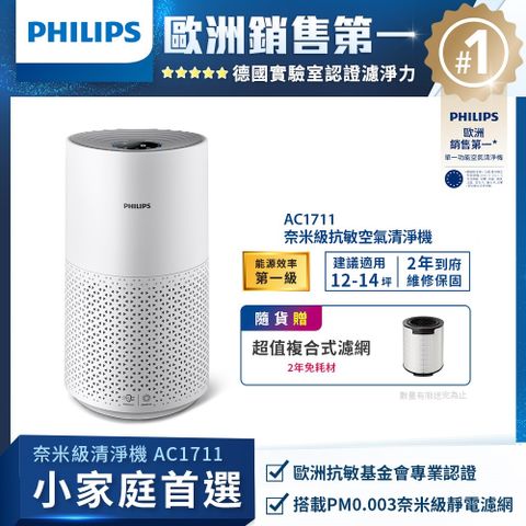 PHILIPS 飛利浦 奈米級空氣清淨機 (AC1711)