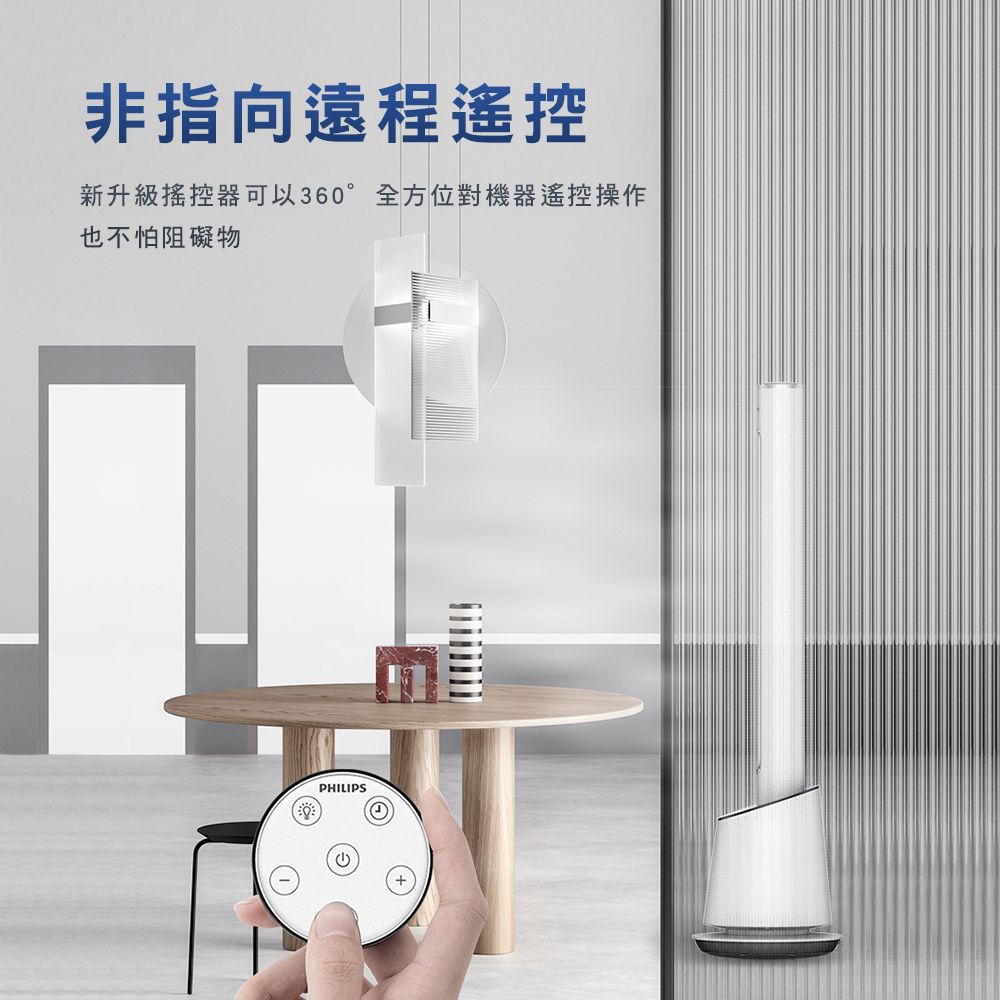 非指向遠程遙控新升級器可以360°全方位對機器遙控操作也不怕阻礙物PHILIPS