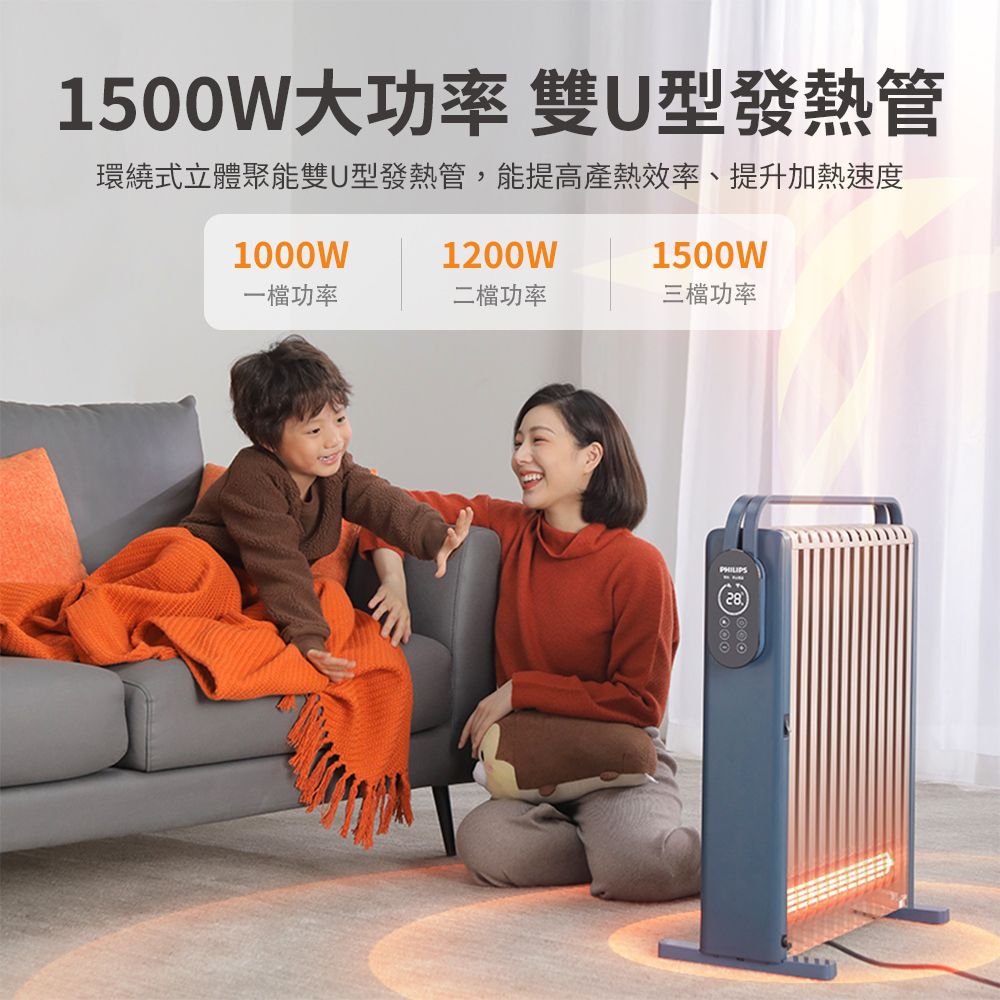 PHILIPS 飛利浦 智能恆溫油燈13葉片式烘衣電暖器(遠程遙控) AHR3124NYS