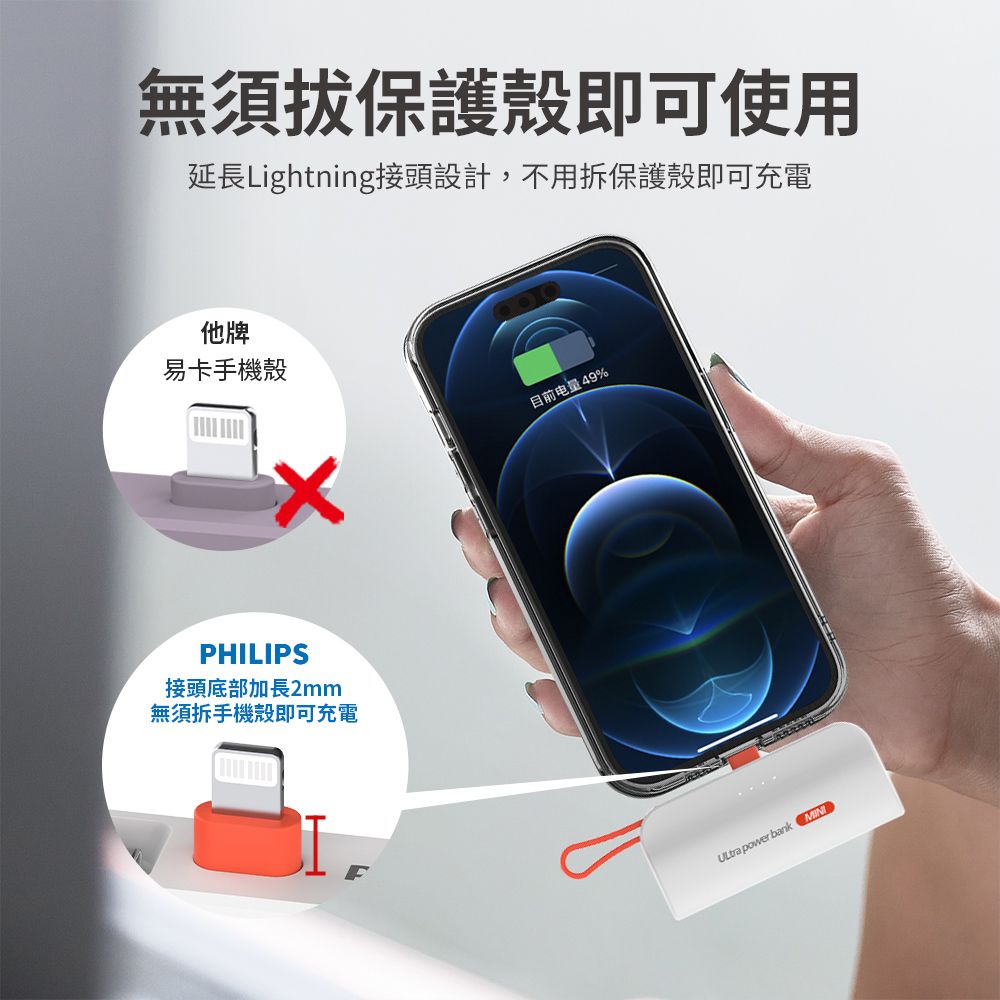 PHILIPS 飛利浦  口袋行動電源(Lightning) 四色可選 DLP2550V