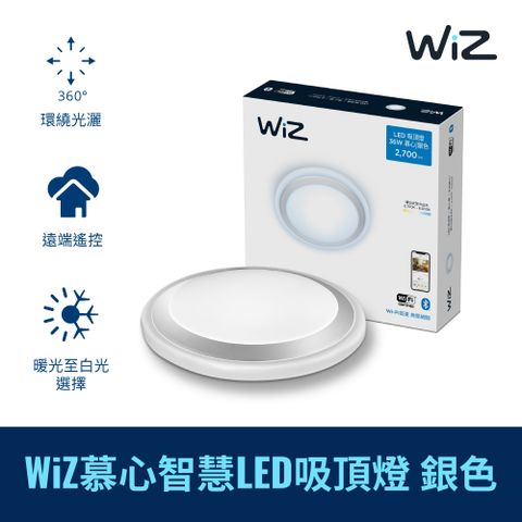 ★Wi-Fi直連無須網關Philips 飛利浦 WiZ 智慧照明 慕心智慧 LED吸頂燈(PW009)