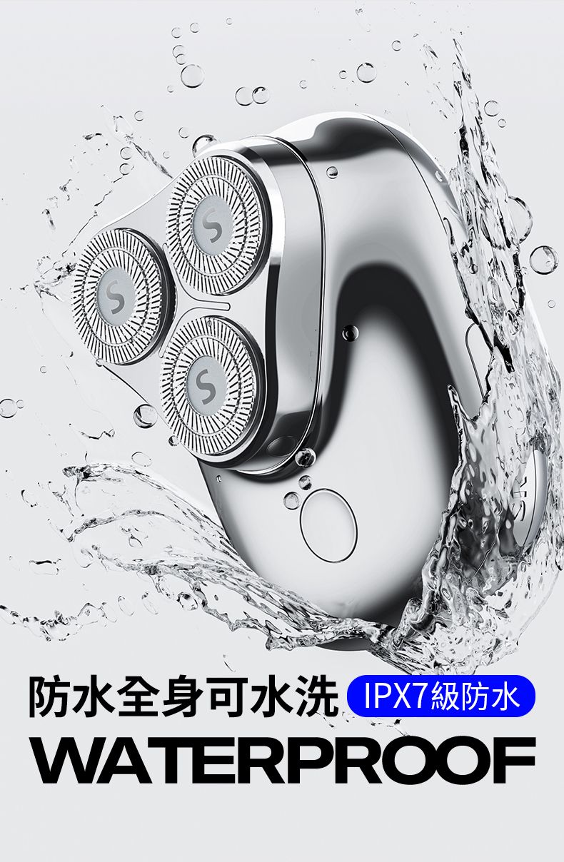 防水全身可 IPX7級防水WATERPROOF