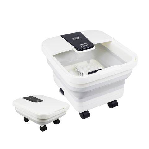 【勳風】PTC陶瓷加熱石墨烯滾輪摺疊泡腳機/足浴機(GHF-K5785)紅光/氣泡/草藥盒