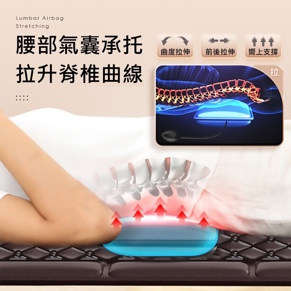  【易搜】多功能全身智能按摩椅墊 入門版 （按摩床/按摩椅/肩頸按摩/躺墊/按摩墊）