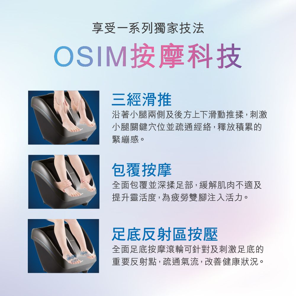 OSIM 暖足樂Sync OS-3233(腳底按摩/腿部按摩/美腿機/小腿按摩)