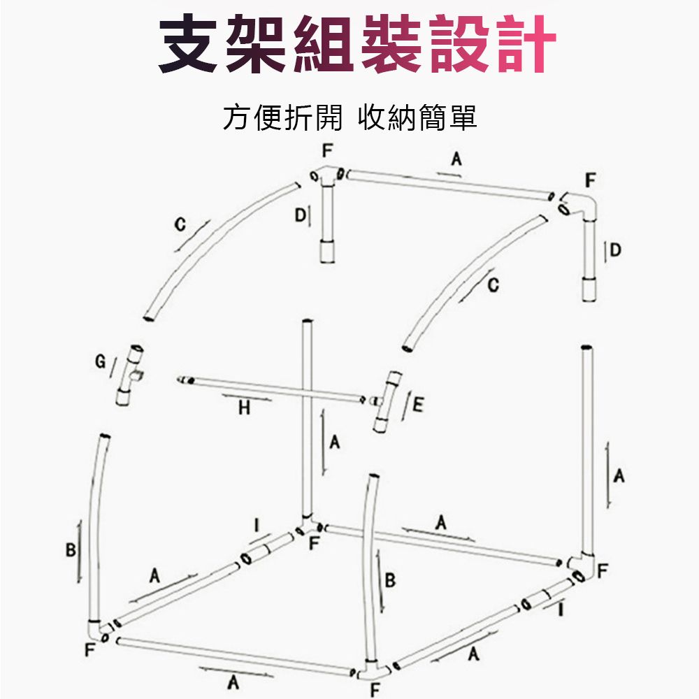 BA支架組裝設計方便開 收納簡單FABAFD