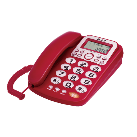 Kolin歌林 來電顯示型有線電話機 KTP-WDP01 熱情紅