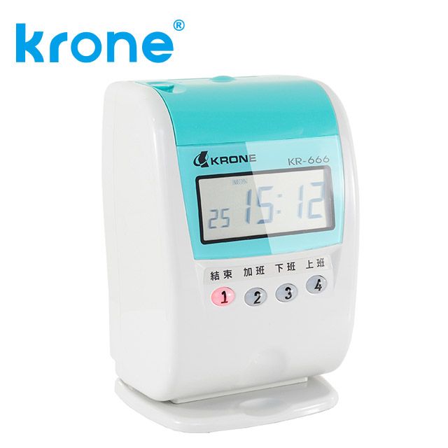  KRONE KR-666 時尚單色打卡鐘