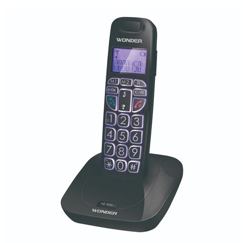 WONDER旺德 DECT數位無線電話 WT-D05(黑色)∥GAP數碼技術，話音優越清晰