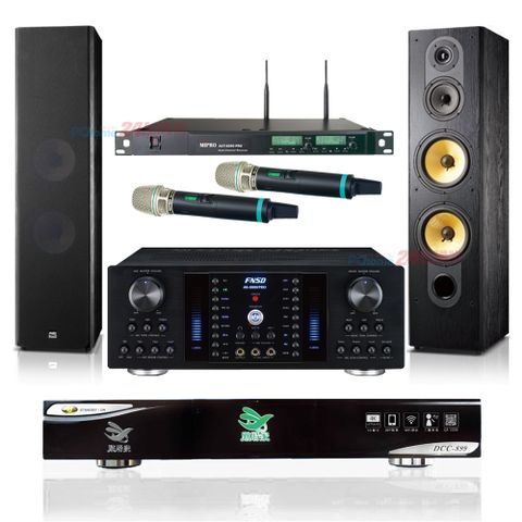 點將家 DCC-899 4K卡拉OK點歌機+FNSD AK-8800 PRO擴大機+ACT-8299 PRO+無線麥克風+SD-803喇叭