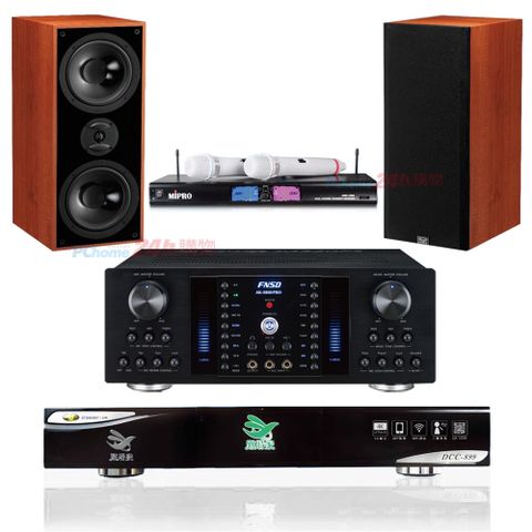 點將家 DCC-899 4K卡拉OK點歌機+AK-8800 PRO擴大機+MIPRO MR-198無線麥克風+KTF DM-826 II喇叭