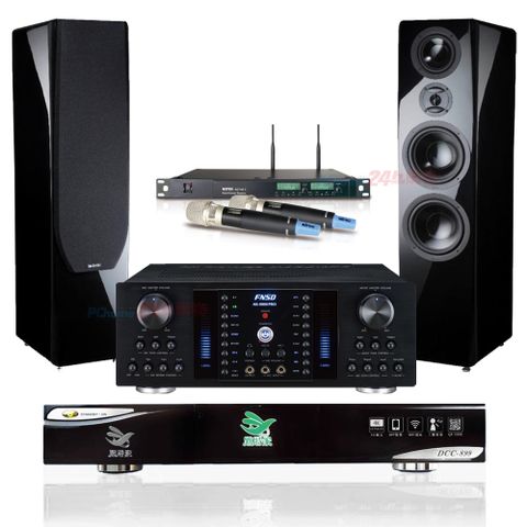 點將家 DCC-899 4K卡拉OK點歌機+AK-8800 PRO擴大機+MIPRO ACT-65II無線麥克風+KTF P-889喇叭