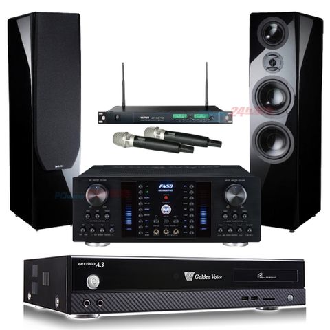 GoldenVoice 金嗓 CPX-900 A3伴唱機 4TB+AK-8800 PRO擴大機+ACT-869無線麥克風+KTF P-889喇叭