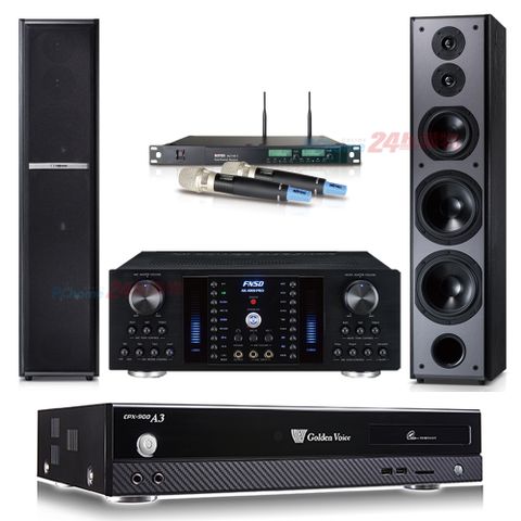 GoldenVoice 金嗓 CPX-900 A3伴唱機 4TB+AK-8800 PRO擴大機+MIPRO ACT-65II無線麥克風+TDF M-6喇叭