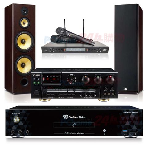 GoldenVoice 金嗓 CPX-900 K1A伴唱機 4TB+OKAUDIO AK-7擴大機+SR-889PRO無線麥克風+FNSD SD-903喇叭