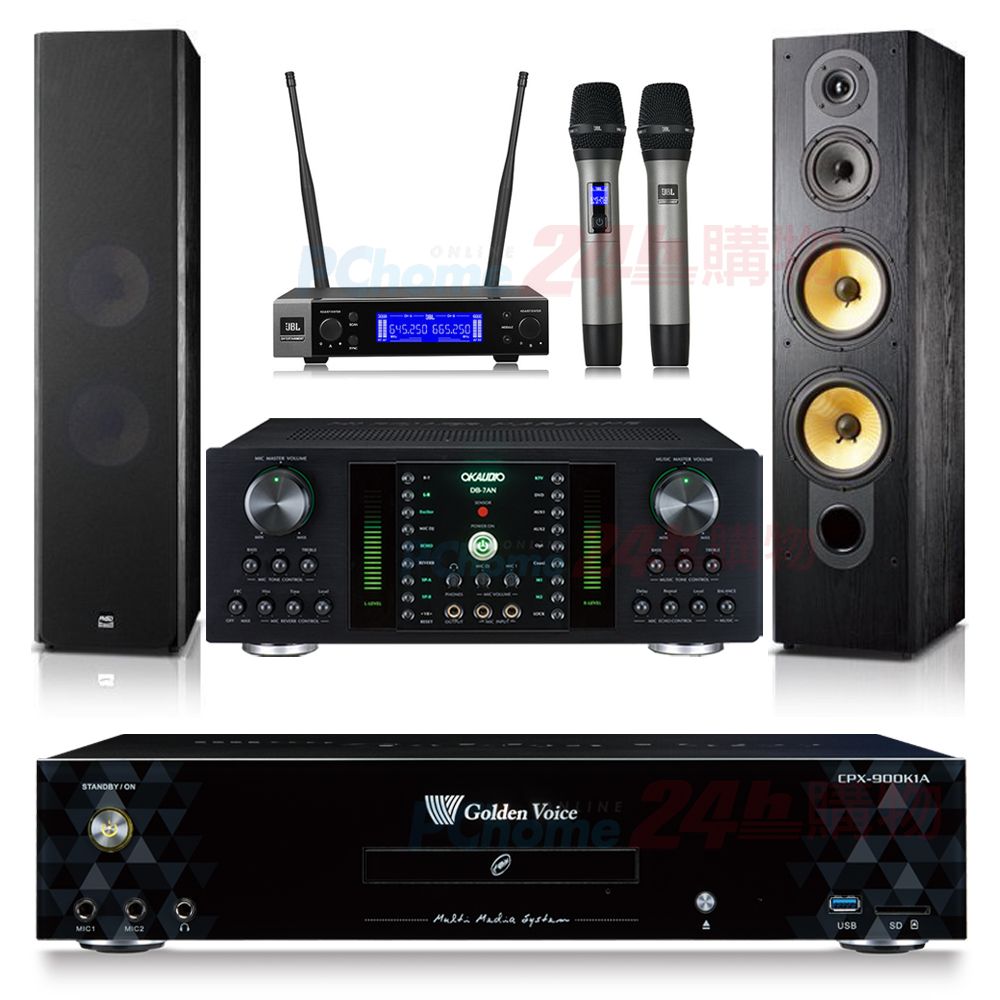  金嗓 CPX-900 K1A伴唱機 4TB+DB-7AN擴大機+JBL VM200無線麥克風+FNSD SD-803喇叭