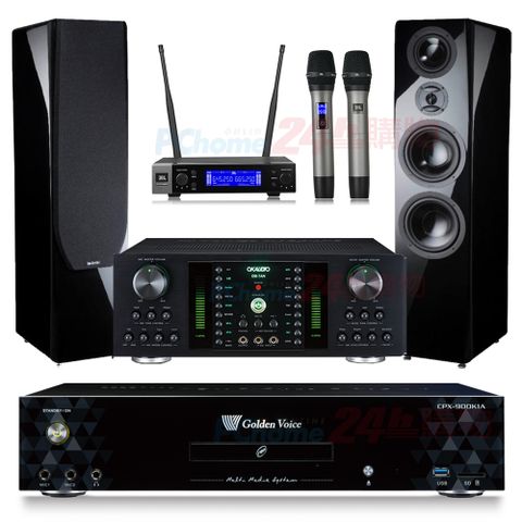 金嗓 CPX-900 K1A伴唱機 4TB+DB-7AN擴大機+JBL VM200無線麥克風+KTF P-889喇叭