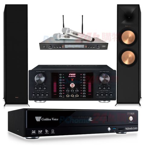 金嗓 CPX-900 K2F伴唱機 4TB+AK-9800PRO擴大機+SR-928PRO無線麥克風+Klipsch R-800F喇叭