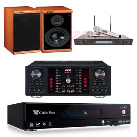 金嗓 CPX-900 K2F伴唱機 4TB+AK-9800PRO擴大機+SR-928PRO無線麥克風+KTF DM-825II喇叭