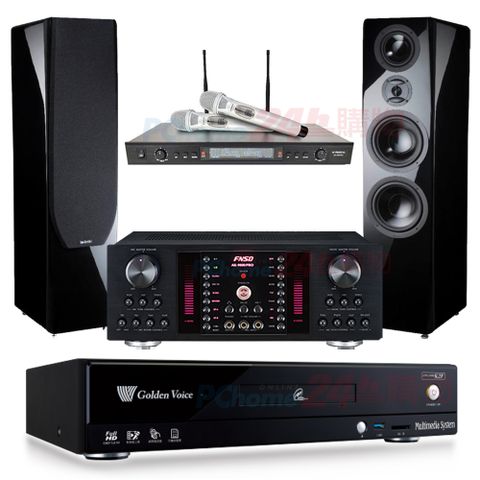 金嗓 CPX-900 K2F伴唱機 4TB+AK-9800PRO擴大機+SR-928PRO無線麥克風+KTF P-889喇叭