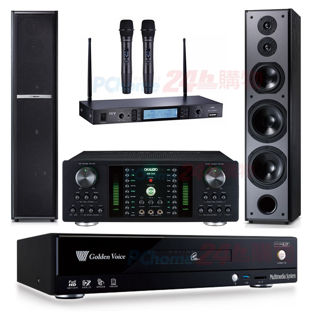  金嗓 CPX-900 K2F伴唱機 4TB+DB-7AN擴大機+TR-5600無線麥克風+TDF M-6喇叭