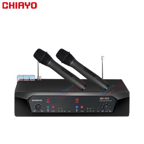 CHIAYO 嘉友 NDR-2620 VHF雙頻道程式控制自動選訊無線麥克風
