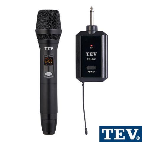 TEV 台灣電音 數位對頻無干擾 UHF單頻攜帶式無線麥克風手握TR101