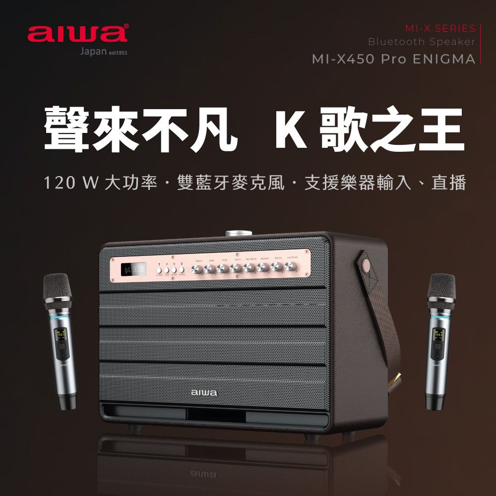  aiwa愛華  藍牙音箱 MI-X450 Pro ENIGMA