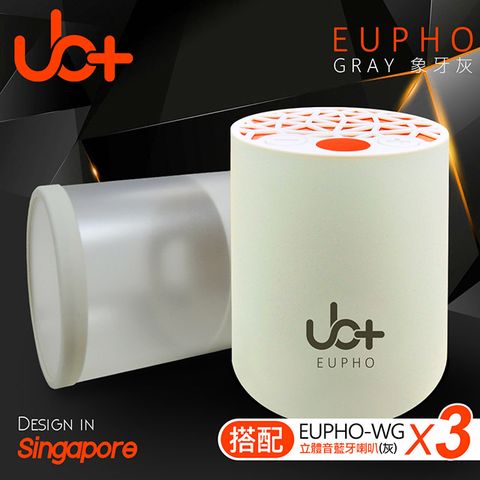 UB+ 長效共振立體音藍牙喇叭 EUPHO-WG(4入組)